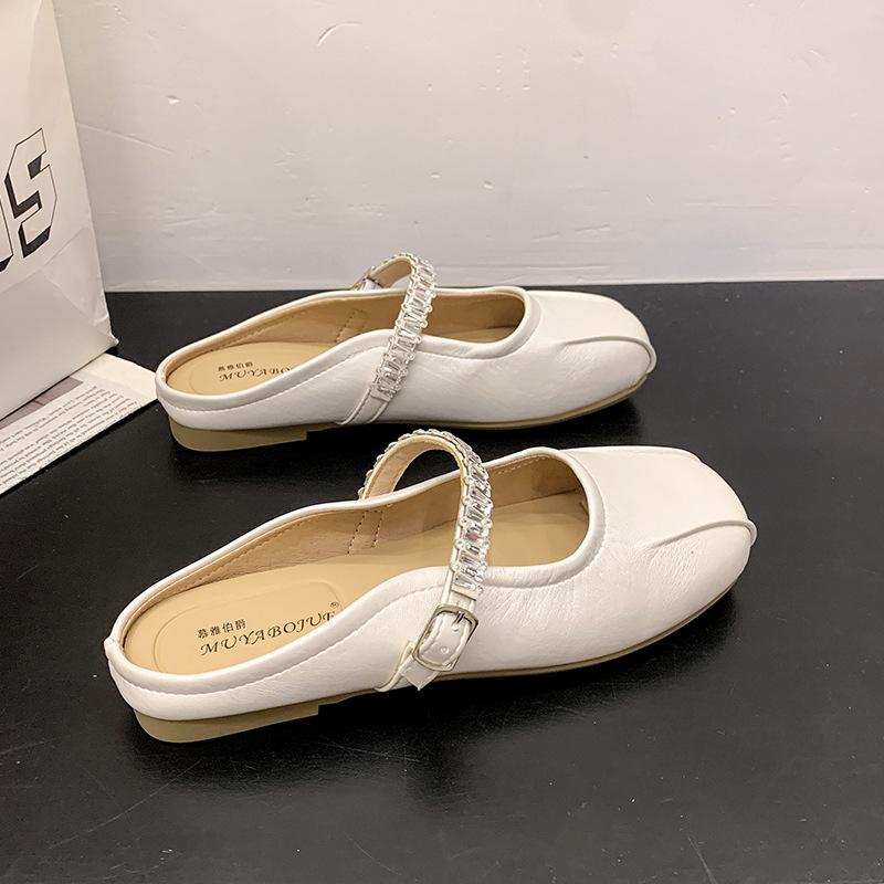 Huge good-looking flat silver single shoes, women's comfortable new summer skirt Mary Jane shoes, ballet evening shoes