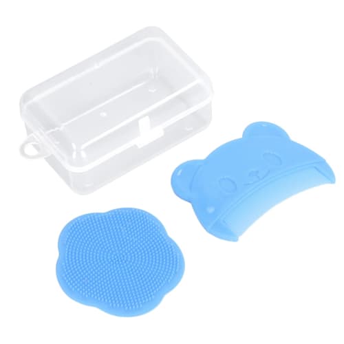 Baby Scalp Brush Cradle Cap Brush, 2 Brushes, Soft Silicone Baby Bath Brush, Baby Head Scrubber with Curved Comb, Exfoliating, Newborn Scalp Bath Tool