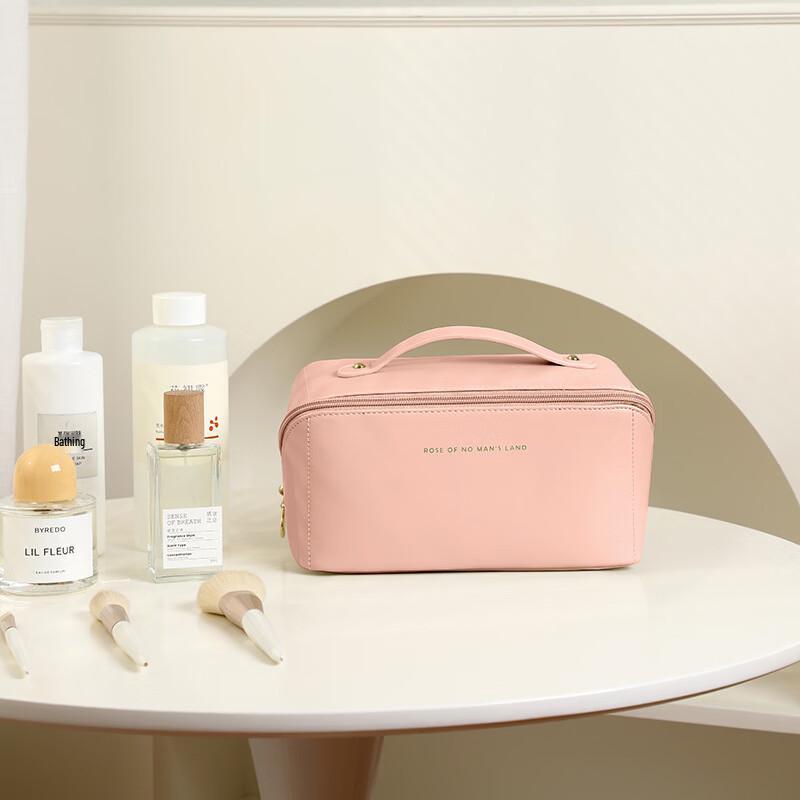 Leather Accordion Cosmetic Storage Bag Large
