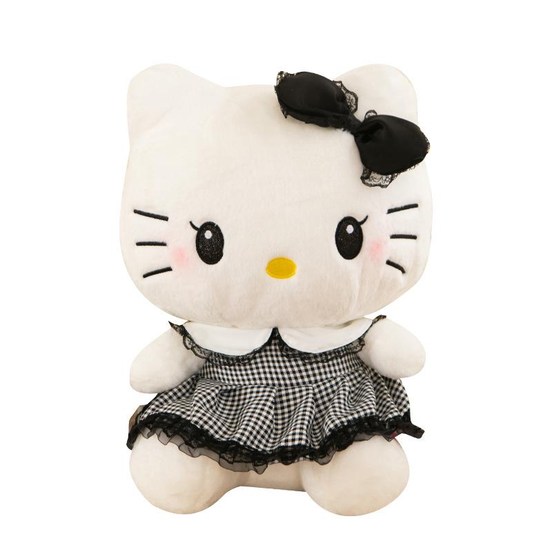 Plush Doll Boutique Black KT Cat Throw Pillow Scissor Machine Exchange Doll Gift