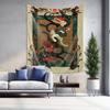 Mysterious Oriental Style Tapestry Rabbit Snake Intertwined Art Pattern Essential Home Decor