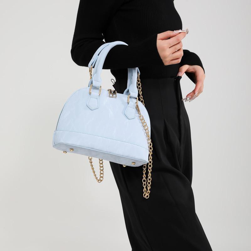 Trendy Street Style Shell Bag For Women 2024 Fashionable Simple Pu Shoulder Bag