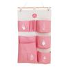Fabric Waterproof Cotton and Linen Storage Hanging Bag Creative Hanging Multi-layer Dustproof Storage Bag Home Door StorageBags
