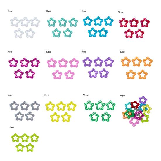 50Pcs Star Link Connectors AB Color Star Shape Linking Rings Quick Linking Rings for Bag Necklace