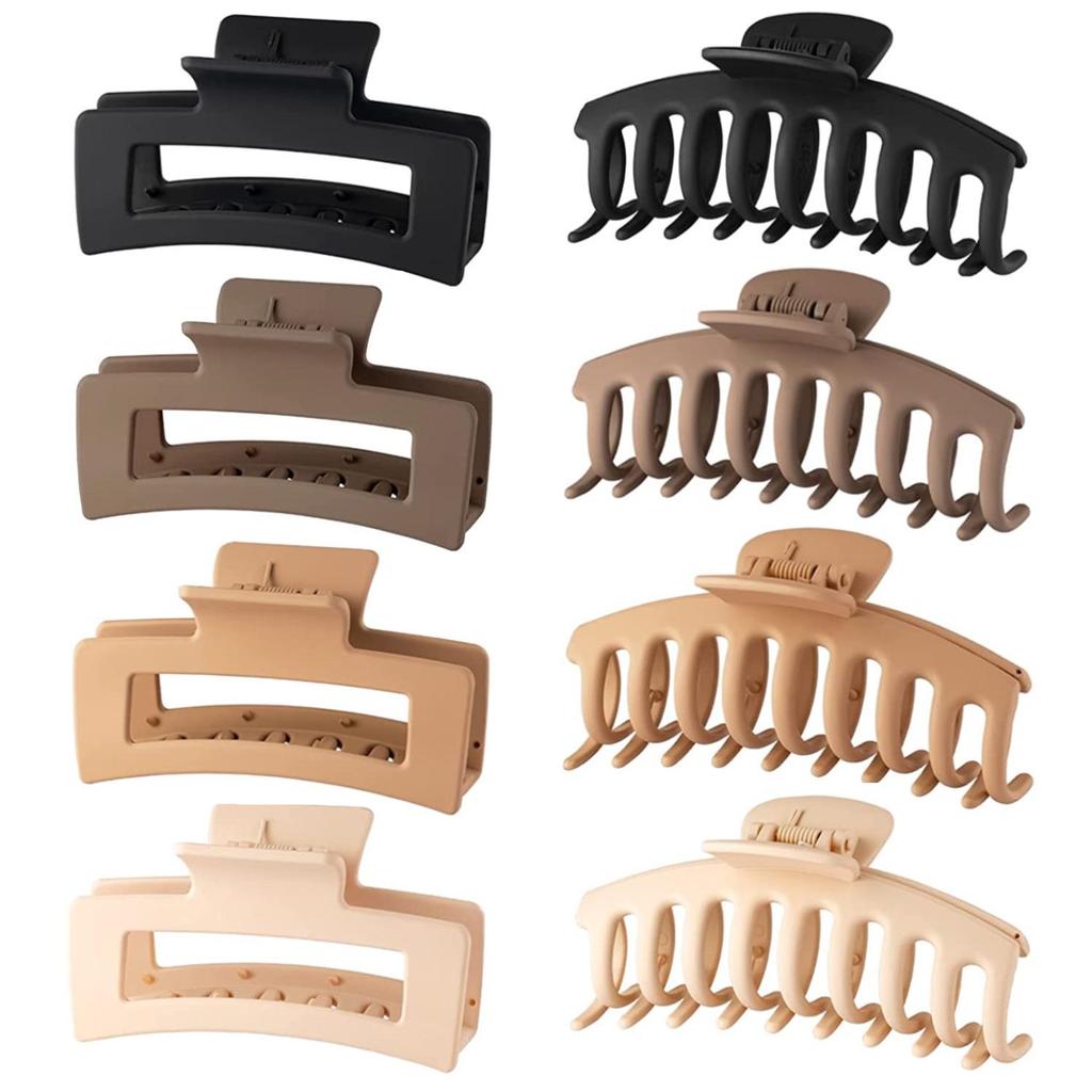 European & American Style Geometric Hair Claw Clip - Large Dragon Bone Design