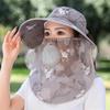 Light Sunshade Hat With Large Rim/Women'S Outdoor Tea Plucking Hat/Shawl Cap With Face Shield And Neck Protector