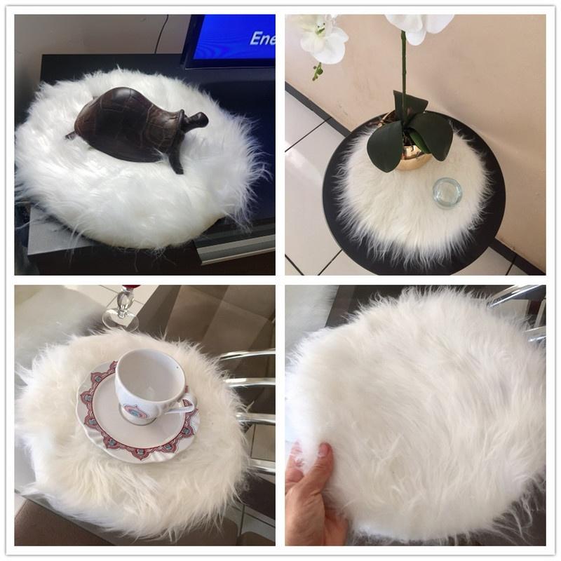Soft Artificial Sheepskin Rug Chair Cover Bedroom Mat Artificial Wool Warm Hairy Carpet Seat Wool Wa
