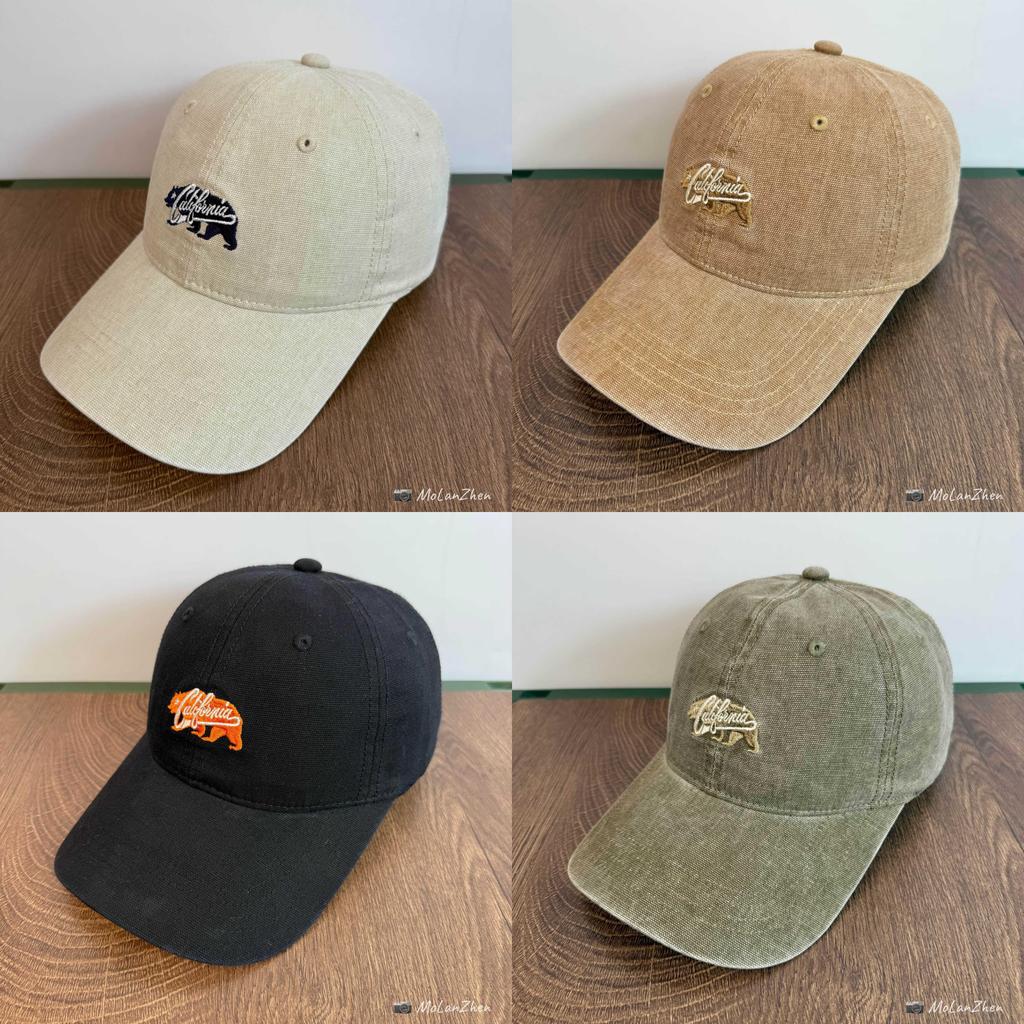 Bear Embroidery Baseball Cap With Wide Brim For Men Women Summer Sunshade