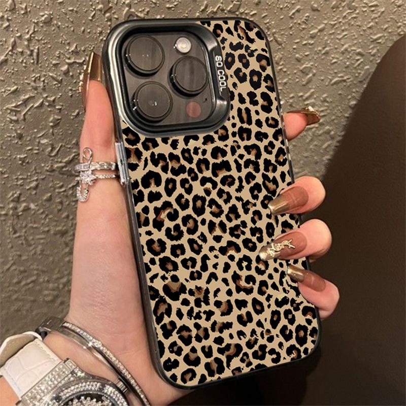 Leopard Print Pattern Silver IMD Phone Case For  Redmi Note 14 13 12 11 10 Pro Plus 4G 5G 12S Redmi 14C 13 Hard Back Cover