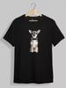 Black Chihuahua Print T-shirt