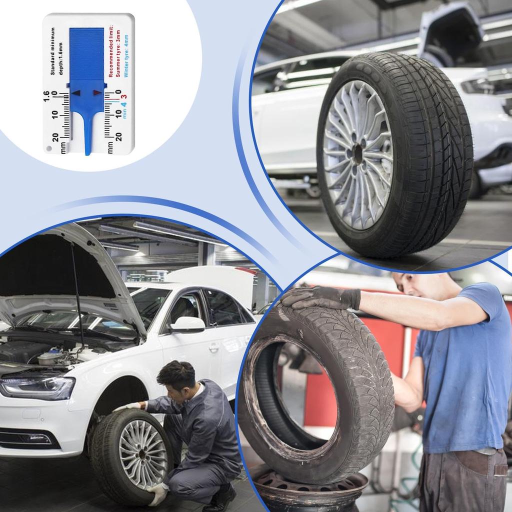 Tire Depth Gauge, Tire Depth Gauge - 0-20mm Tire Tread Checker, Portable Easy Read