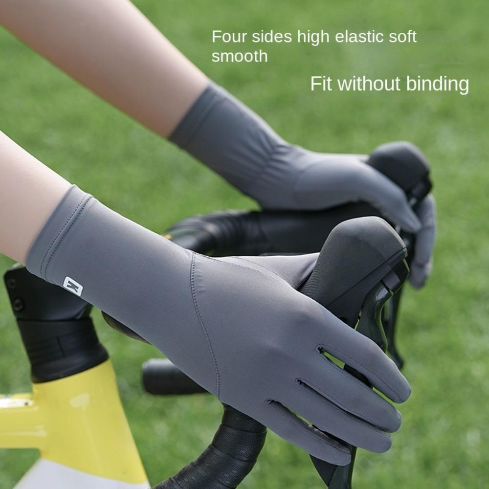 Anti-UV Sun Protection Riding Gloves Ice Silk Summer Driving Gloves Women Sunscreen Gloves  Ladies