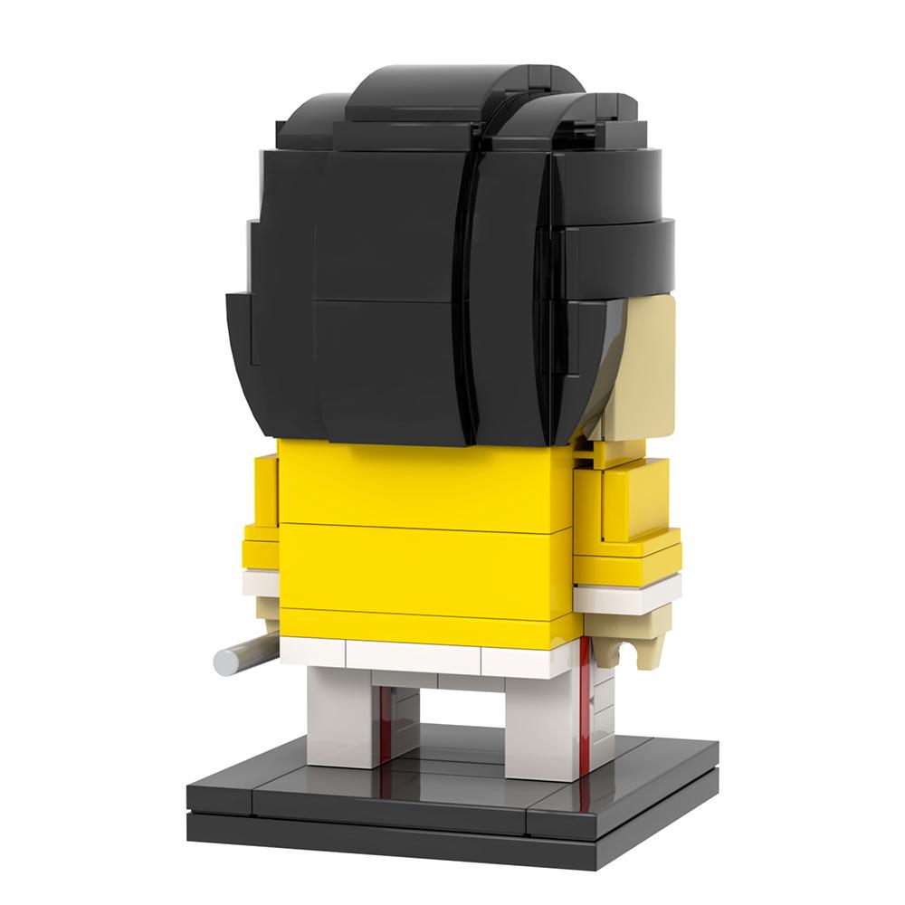 MOOXI Queen Freddie Mercury 159Pcs MOC Brick Star Singer BrickHeaded Building Block Kids Toys For Children Birthday Gift MOC7166