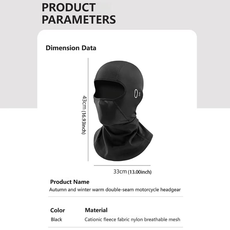 Balaclava Men's Hat Winter Women Motorcycle Mask Warm Cycling Helmet Liner Caps Windproof Breathable Washable Equipment
