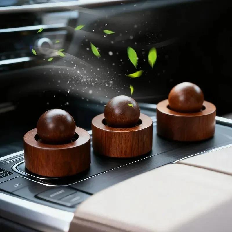 Mini Cute Natural Fragrance Diffuser Suitable for Car Home Bedroom Living Room Air Freshener Essential Oil Diffuser Made of Wood