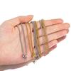 5pcs 10pcs 2pcs Stainless Steels Box Chian Necklace Choker Chain 46cm Lobster Clasp Beaded Chains DIY Jewelry Making Wholesale