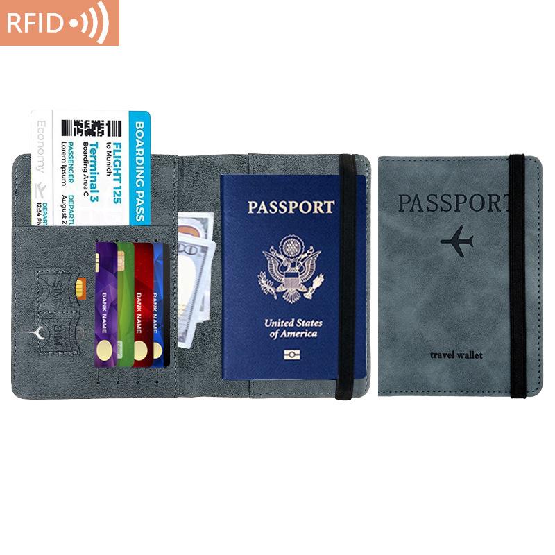 Customizable RFID PU Leather Passport Holder with Multi-Card Slots
