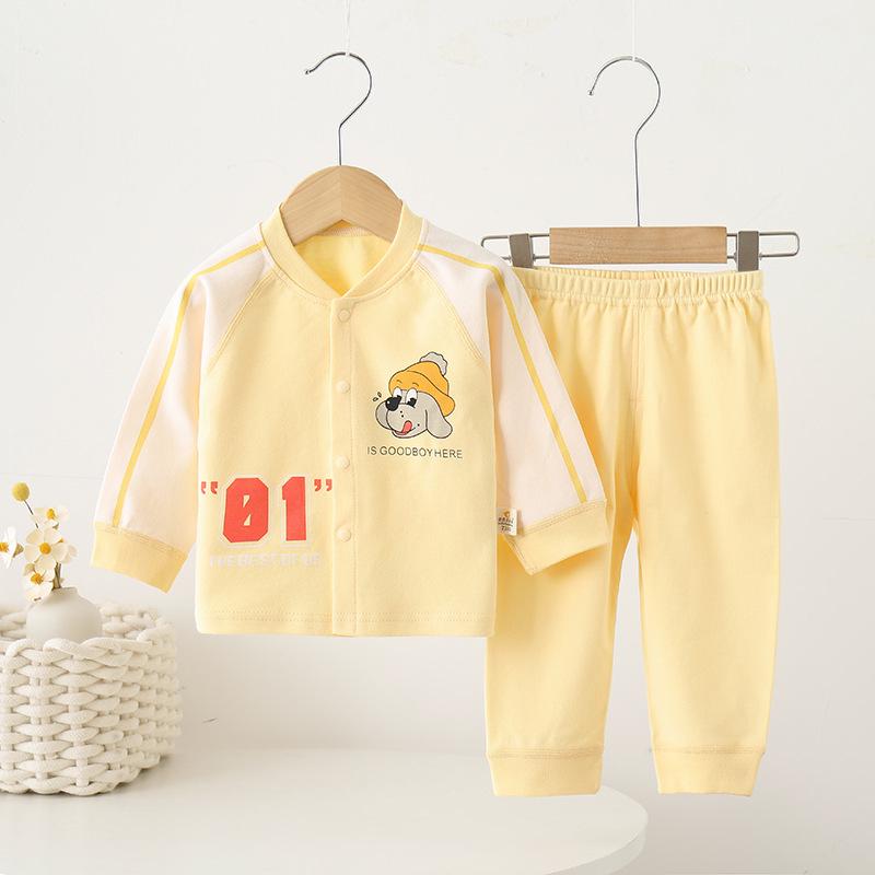 

Осенне-зимний мультяшный комплект детского нижнего белья: 0-2 года, Комплект Класса А на все четыре сезона 73 cm жёлтый