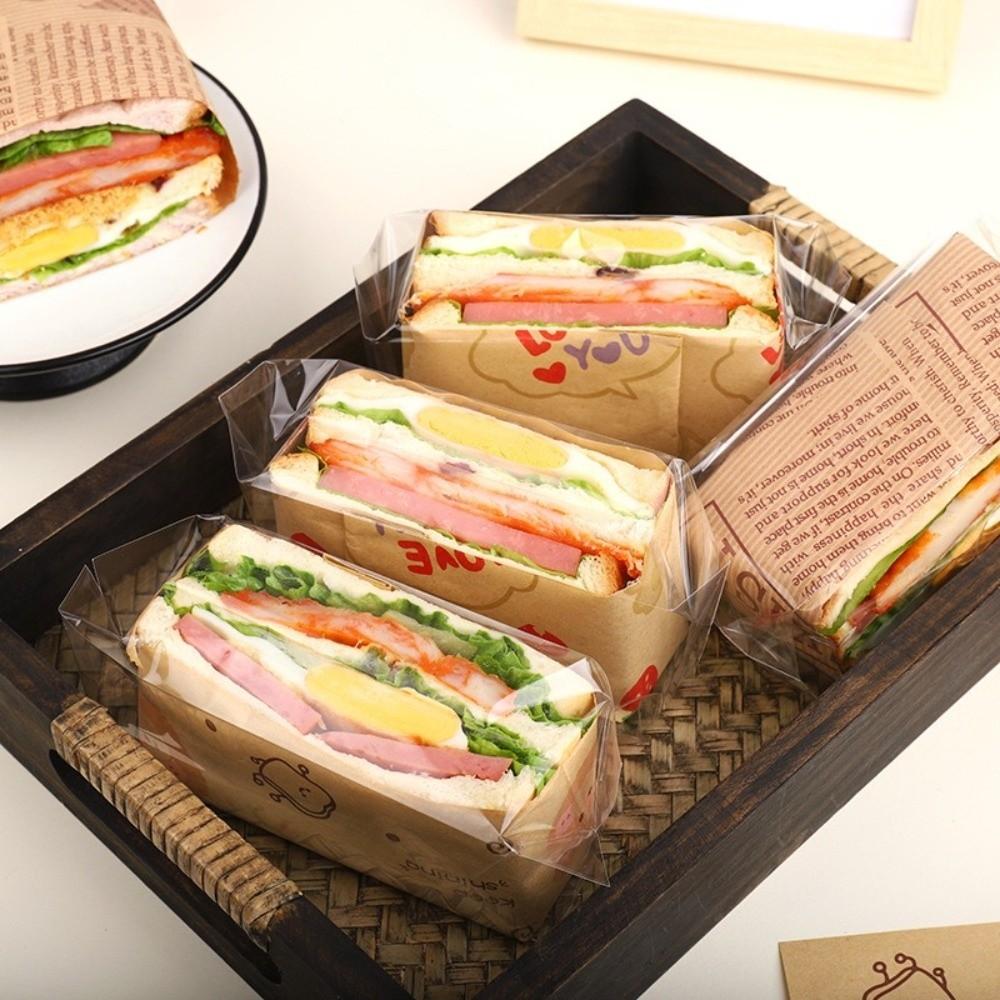 50pcs Non-Stick Baking Paper Oil-Proof Fryer Paper Disposable Sandwich Wrapping Paper  Pizza