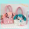 Hatsune Miku Cartoon Backpack With Canvas Material For School And Daily Use
