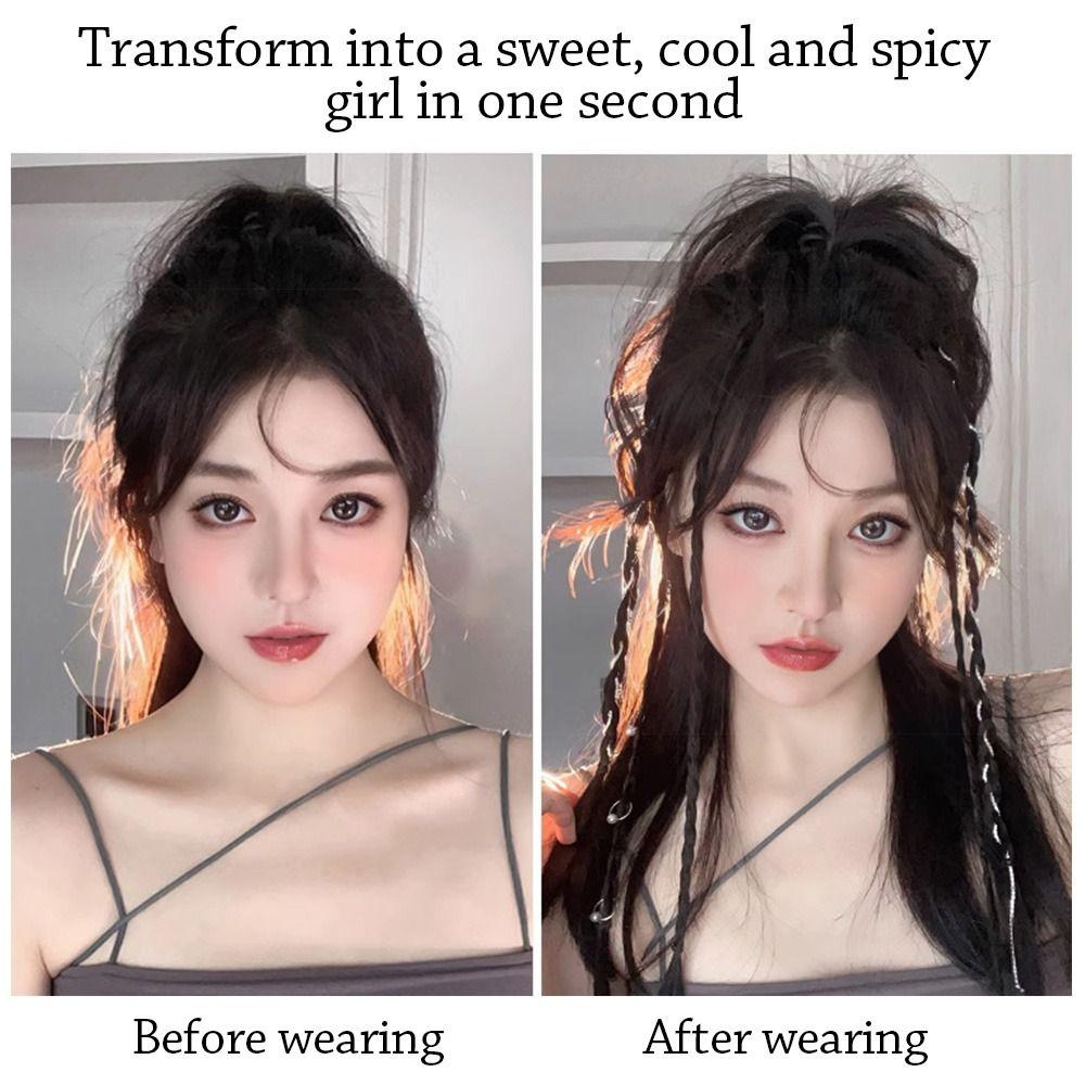 Lightweight Braid Wig With Strong BB Clip Hair Braid Ponytail Hair Weaving Extension  for Women