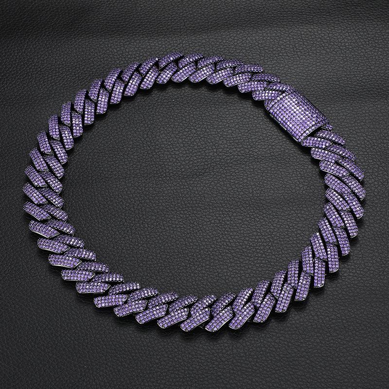 Exklusive Herren Cuban Chain 18K Gold-Plated mit Zirkonia - Kupferkörper Auf Lager Modeschmuck