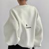 Women's Loose Embroidered Letter Round Neck Sweatshirt