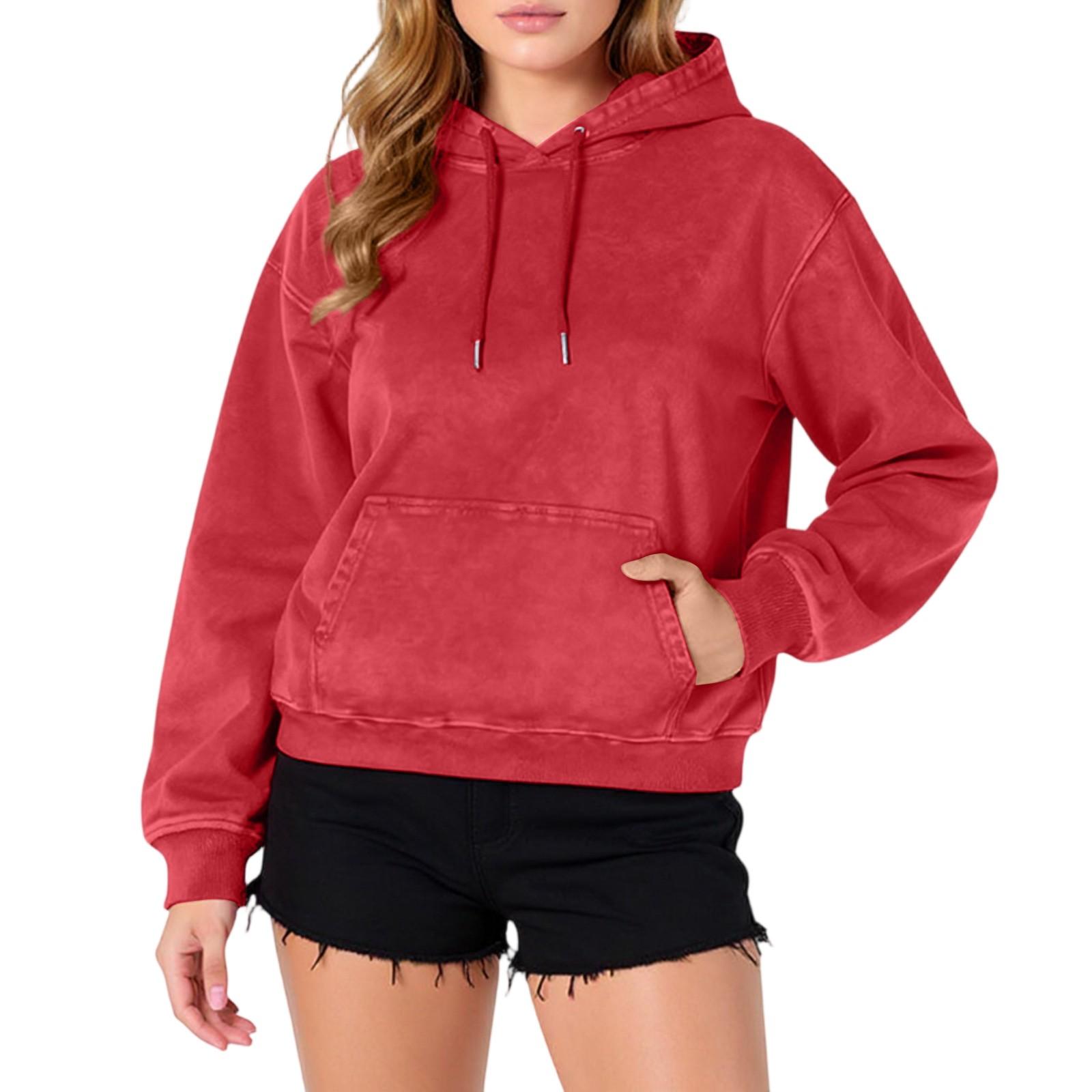 

Women s Solid Color Retro Wax Printing Old Pullover Sweatshirt Sweatshirt XL винний