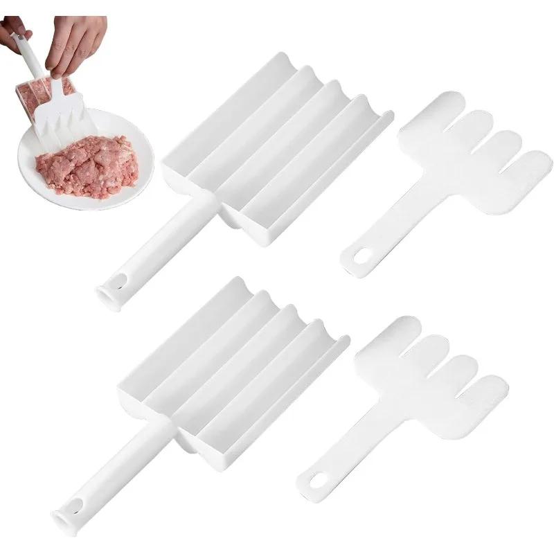 Lžíce na masové kuličky s krájecí lopatkou, DIY sada na výrobu masových kuliček pro hot pot, domácí kuchyňské náčiní kuchyňské pomůcky