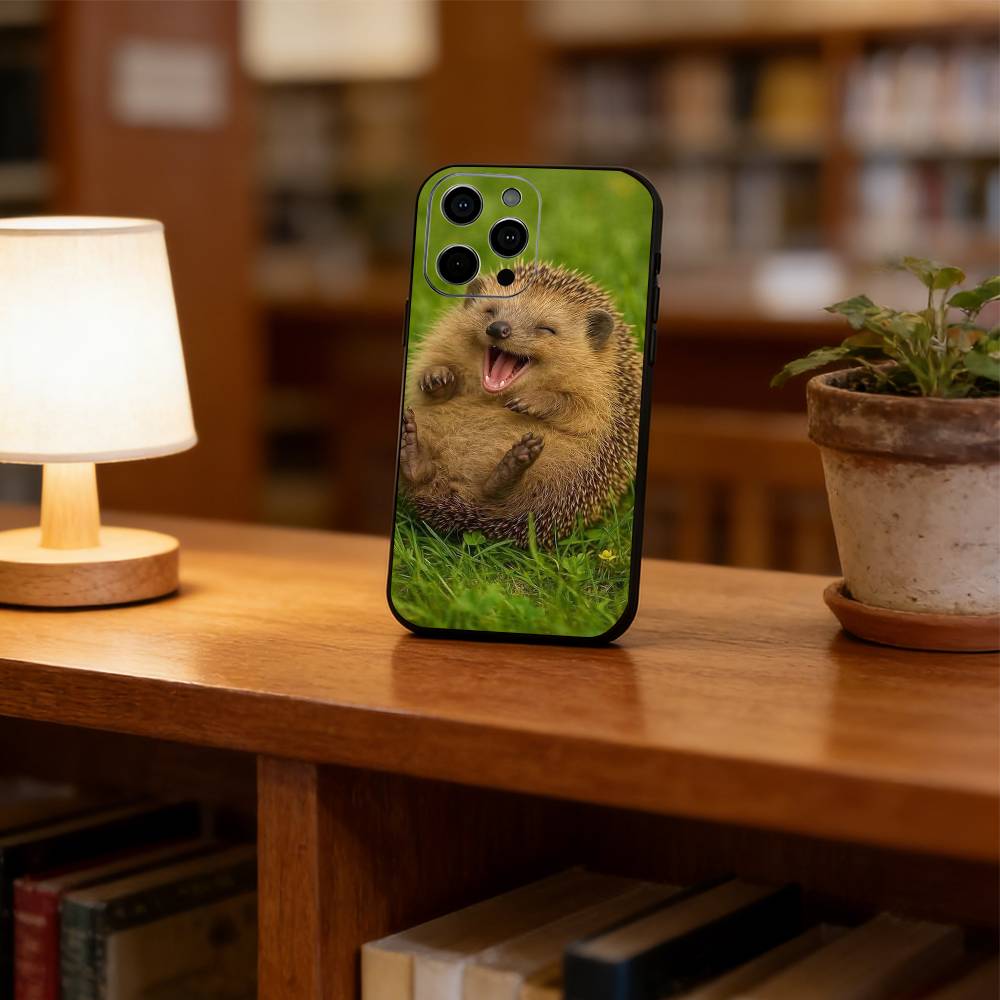 Cute hedgehog Phone Case Silicone Soft For IPhone 17 16 15 14 13 12 11 X XR Plus Pro Max Plus iPhone16Pro