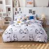 Four Seasons Bedding Set 4pcs Brushed Bedclothes Household Student Printed Bed Sheet Duvet Cover Pillowcases for King Queen Beds