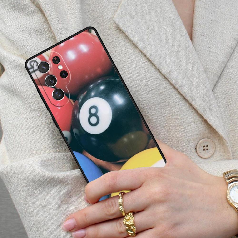Billiards Eight Ball Cell Phone Case for Samsung Galaxy S26 Ultra S25 S24 S23 S22 S21 S20 Note10 Cover