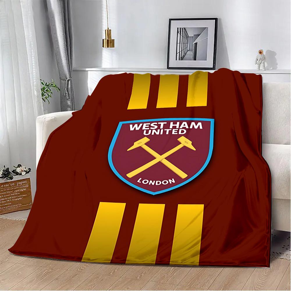 Hams Uniteds F.C Printed Blanket Picnic Blankets Warm Blanket Soft and Comfortable W-Wests Blanket Home Travel Birthday