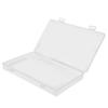 4pcs Flap Lid Hinged Cover Box Transparent Multipurpose Storage Box  Office Supplies