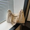 Chic And Spacious Black Canvas Tote Bag For Daily Commute And School