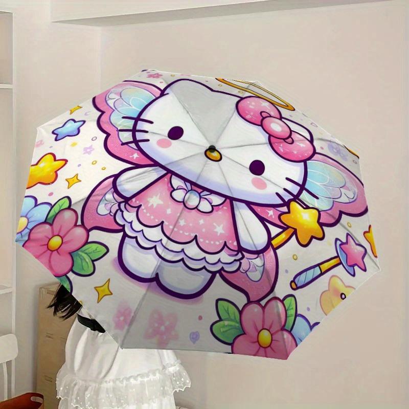 1pc Hello Kitty Angel Wings Umbrella with Plastic Handle,Suitable for All Seasons Home Travel Outdoor UmbrellaSanlio601