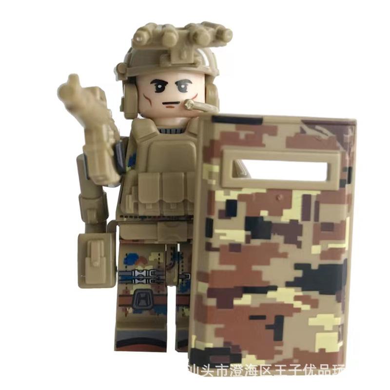 Ninja Warrior Superhero Doll With Weapon Single Building Block Assembly Toy