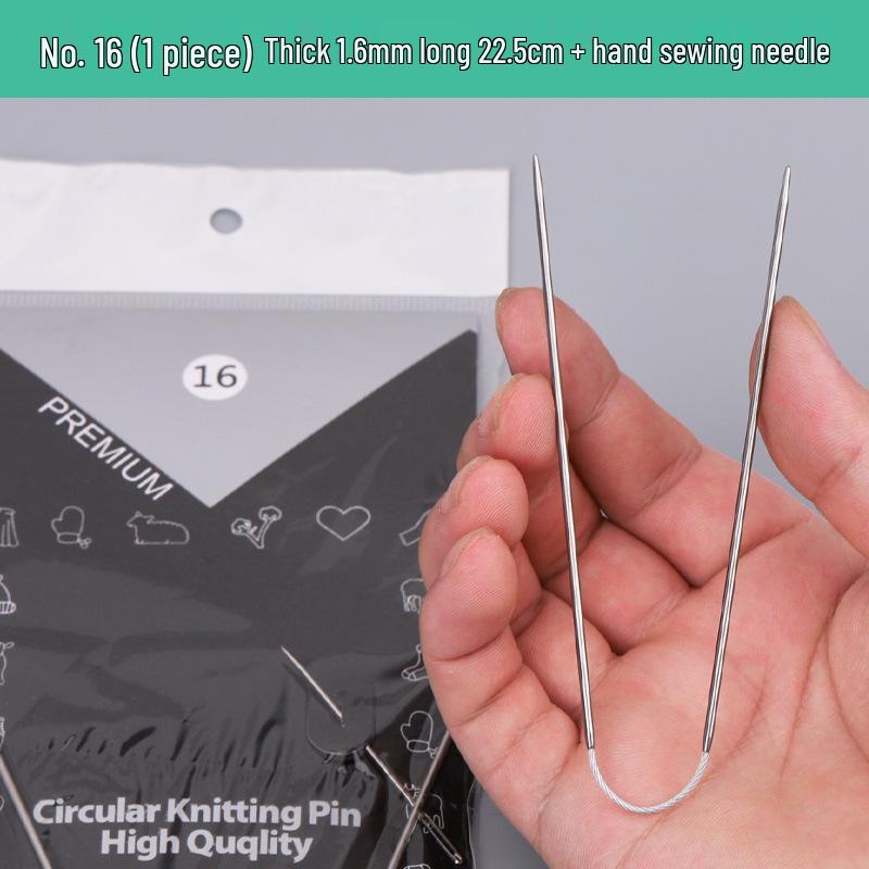 23cm Kurze Rundstricknadeln - Edelstahl für handgemachte Schal- & Sockenprojekte