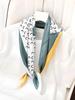 Silk Square Scarf Lightweight Soft Fabric Printed Patterned Accessories for Women Neck Headband and Hair Tie Use