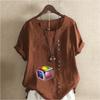 Damenmode Rubik's Cube bedrucktes Rundhals Kurzarm T-Shirt Lässig Baumwolle Leinen Grafik Shirt Freizeit Locker Sommer Bluse Tops