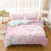 3dílná sada Povlak na peřinu My Melody Dětská povlečení Domácí Twin 1 Povlak na přikrývku Luxusní 100% Polyester Moderní potisk