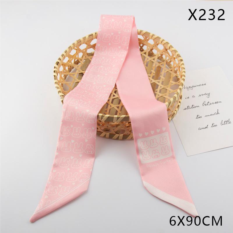 Versatile Vintage Silk Scarf: Hair Tie, Headband, Bag Accessory