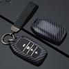 Abs Carbon Fiber Auto Key Fob Cover Case - Fit For Toyota Rav4, Camry, Highlander, Prado, Corolla, Crown (Remote Key Fob Compatible)