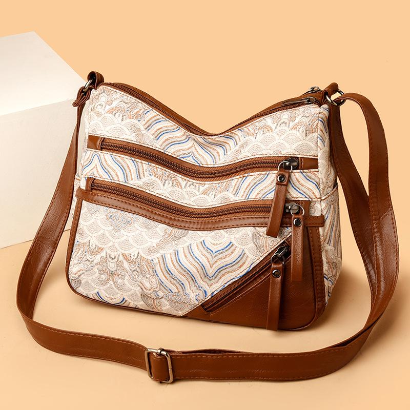 Lässige Umhängetasche Damen Messenger Bags Braun PU Leder Damen Schultertaschen 2024 Winter Retro Damen Umschlag Clutch Geldbörsen