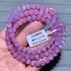Natural Purple Kunzite Round Beads Bracelet 6mm Cat Eye 3 Laps Clear Beads Women Kunzite Beads Cat Eye Bracelet Jewelry AAAAAA