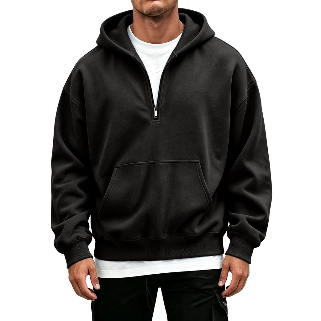 Herren Casual Kapuzenpullover mit Raglan-Langarm für sportliche Alltagsmode