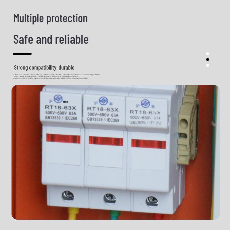 Three-Level Outdoor Rainproof Distribution Cabinet - Orange Construction Site Temporary Box