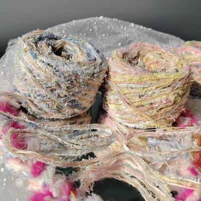 50g/2Stk Frühlingstag Wollgarn Rosa DIY Spezial Handgemischtes Garn Wollknäuel Nadel Haken Gestrickte Wolle Verwendet zum Weben von Taschen Haarspangen