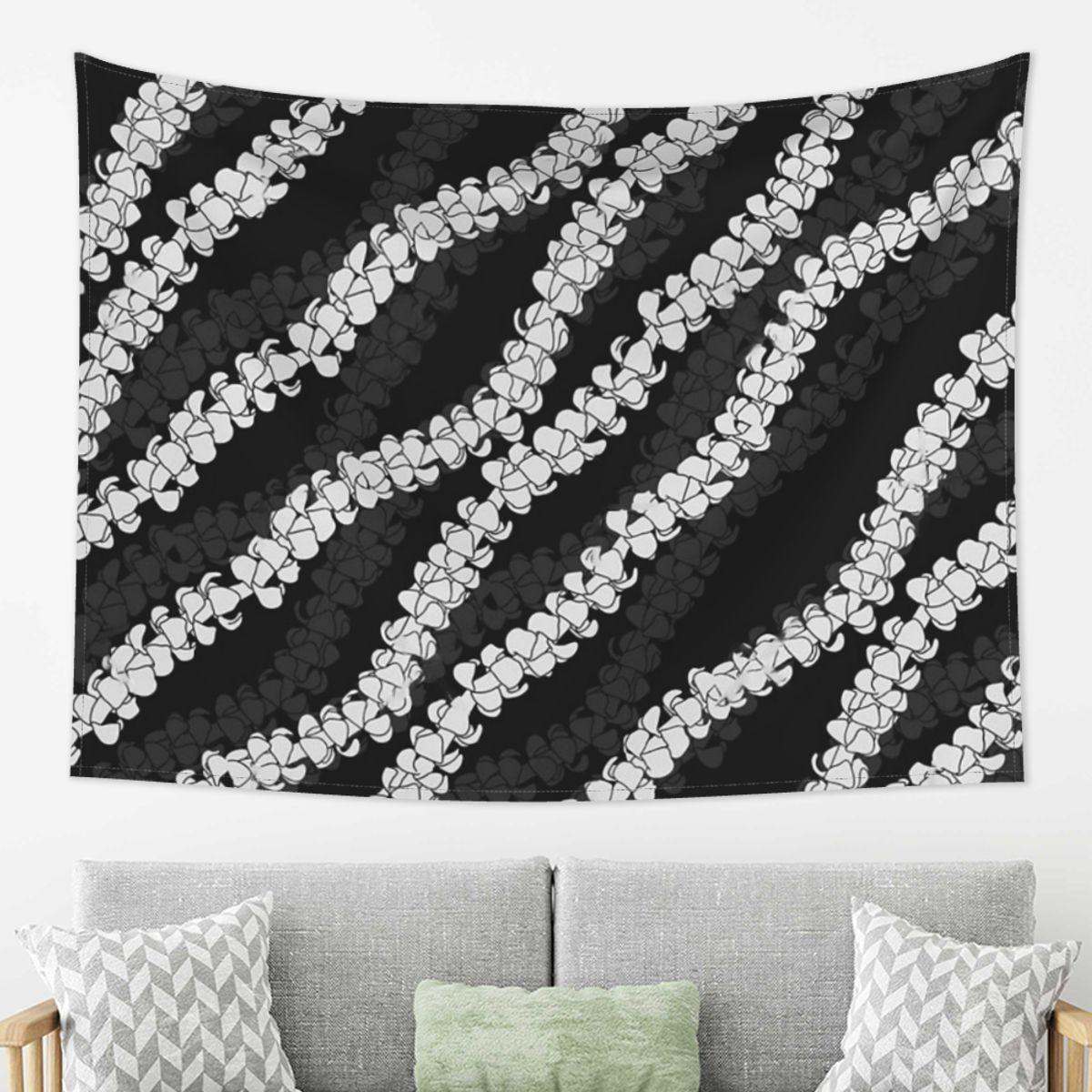 

Puakenikeni Single Leis On Turquoise Tapestry Decoration Art Aesthetic Tapestries for Living Room Home Wall Cloth Wall Hanging 74x94cm(29x37in)