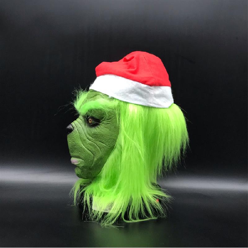 Set Costum Complet Verde (Mască + Pălărie + 2 Mănuși) - Pentru Halloween și petreceri tematice